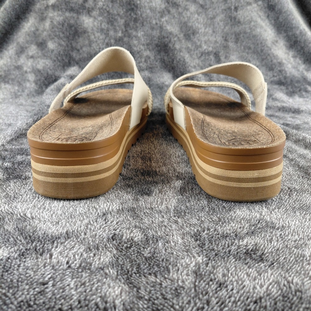 Reef Cushion Vista Hi Platform Sandals Womens 9 Cream Tan Woven Slide RF0A522L - Picture 5 of 8